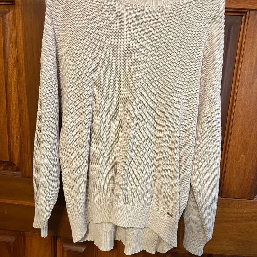 Hollister Light Tan Knit Sweater